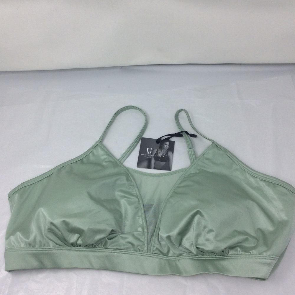 NWT Ashley Graham light green sports bra